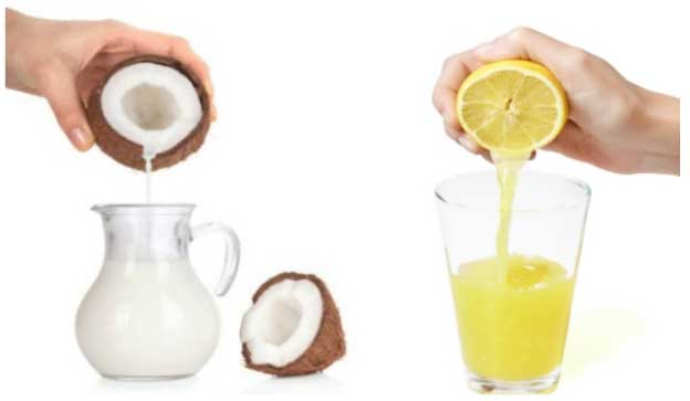 Coconut Milk and Lemon Juice