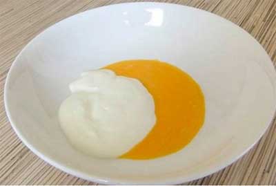 Egg and yogurt breast firming mask