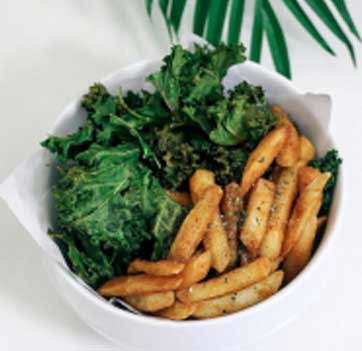 Kale chips are healthy and free from starch and sugar