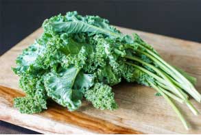 Kale is very high in iron and builds up hemoglobin
