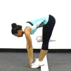 Touch your toe exercise