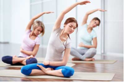 Yoga asanas reduces the fine lines and gives glow to the skin