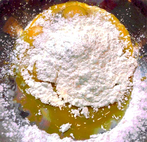 Egg and corn flour