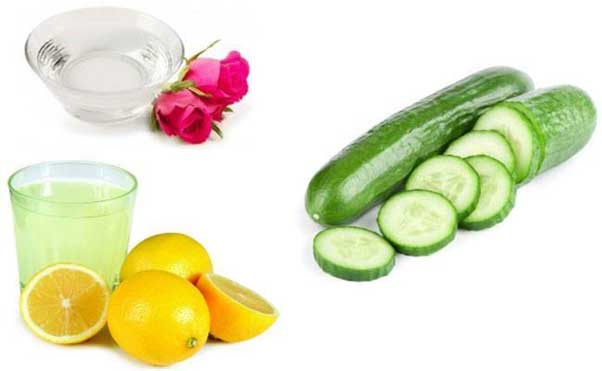 Lemon Juice, Cucumber and Rose Water