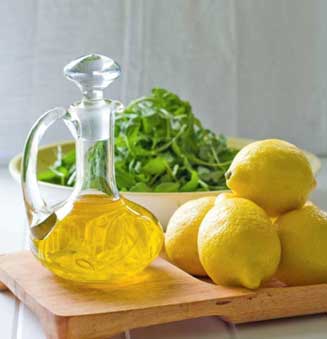 Olive oil and lemon helps in giving shiny and strong nails