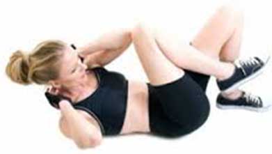 Twisting abdominal crunch-