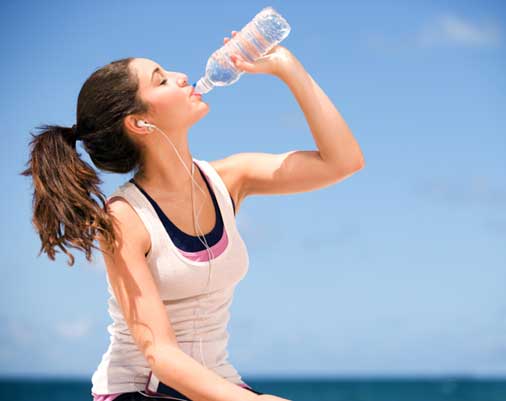 Keep yourself hydrated: Drink lots of water on a daily basis