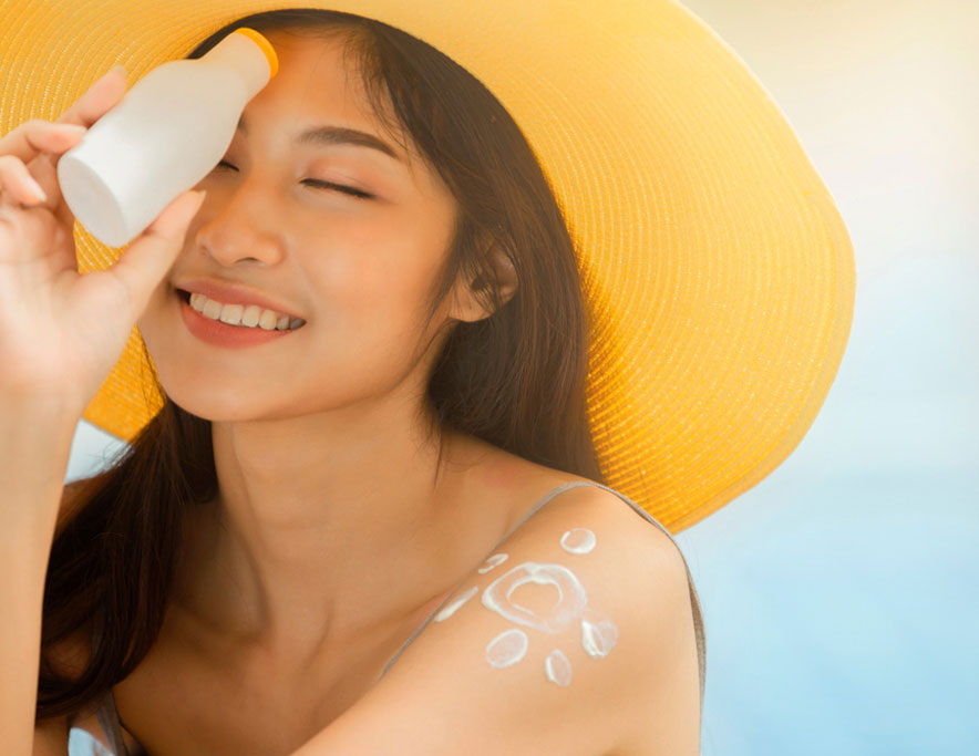 apply sun protection to prevent skin diseases and always stay hydrated.
