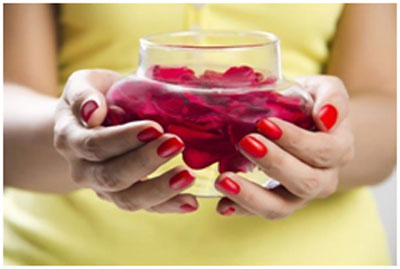 Rose water helps in combating under eye wrinkles and keeps skin healthy