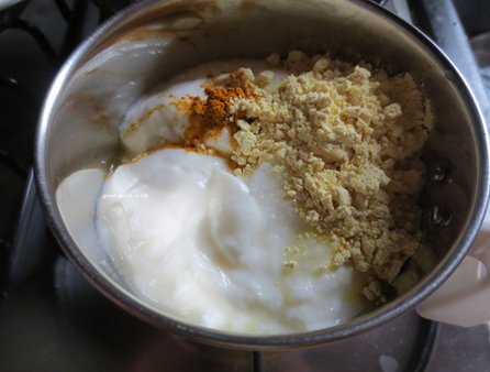 Yogurt Besan Turmeric Paste